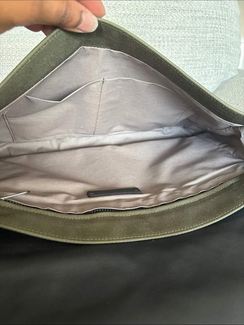 Bottega Veneta Olive and Black Woven Flap Messenger Bag
